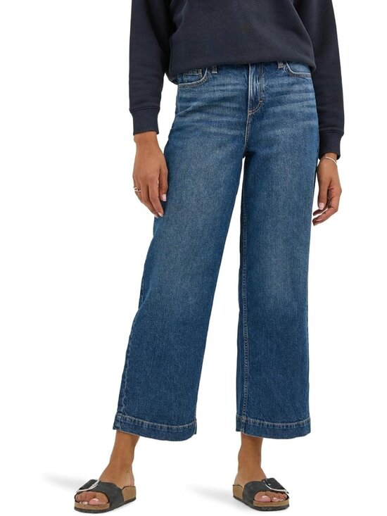 Denim - Wide Leg Crop Jeans for Women - 26" Length, Stylish & Comfortable Fit